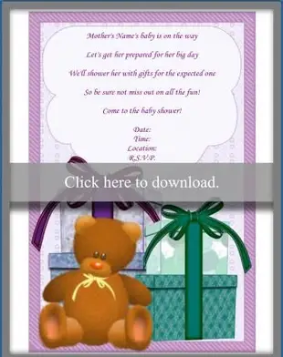 Invito regalo baby shower