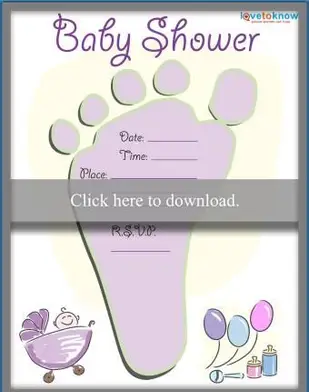 ClipArt di invito per l'impronta del bambino