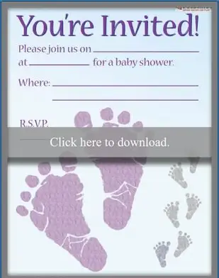 timbro dell'invito dell'impronta del bambino ragazzo