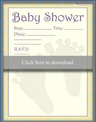 invito impronta del bambino in rilievo