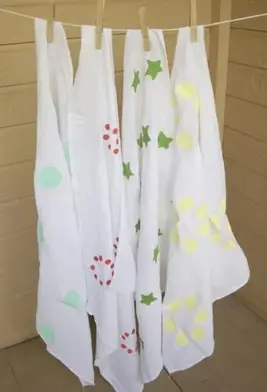 ręcznie malowana ściereczka do odbijania