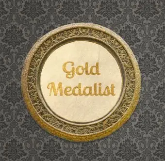 Zlatý kovový kruhový rám obrazu