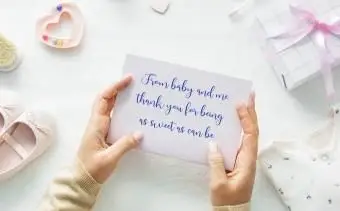 베이비 샤워 감사 카드