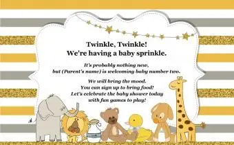 ベビーシャワーの招待状きらめききらめき