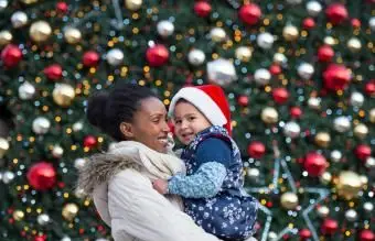 Matka i córka w okresie świątecznym