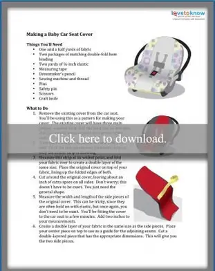 דפוס כיסוי מושב מכונית להדפסה