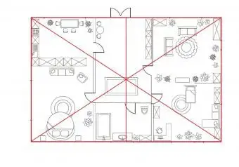 각도기 풍수의 중심선