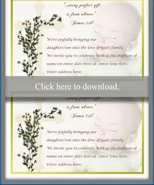 Invito croce e bambino