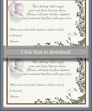 Invito bambino e colomba