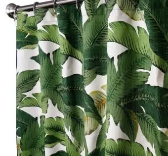 וילונות מקלחת ארוכים במיוחד המניפים דקל אלוורה