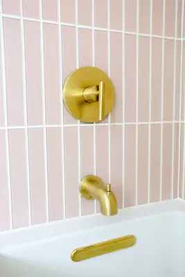 pink tile shower