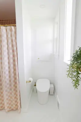 toilet area in bathroom