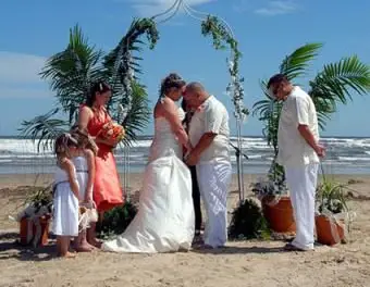 Wesele na plaży Freeport w Teksasie