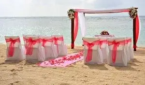 Votos de casamento na praia