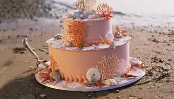 ビーチウエディングケーキ