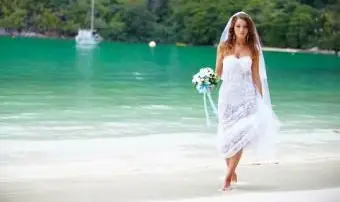 비치 웨딩 드레스