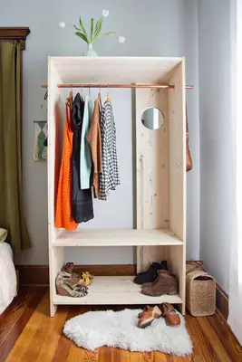 Moderne træ garderobe DIY