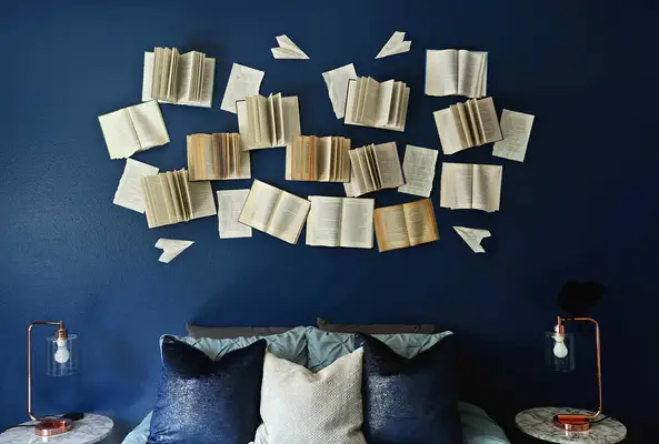 Open Books Accent Wall