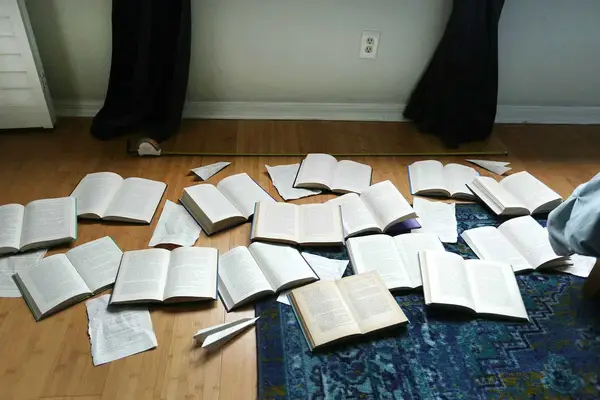 Open Books Accent Wall