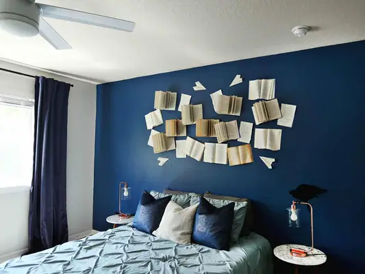 Open Books Accent Wall