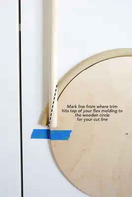 Diagram showing what angle to cut your trim