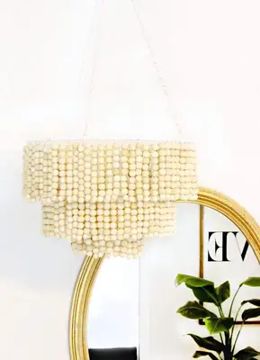 DIY 목재 구슬 샹들리에