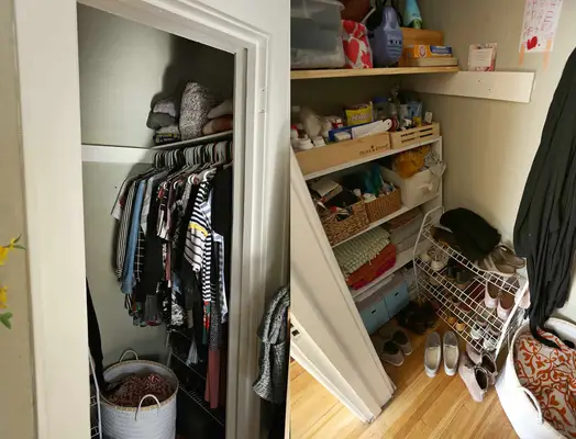 Green and White Main Bedroom Before + After