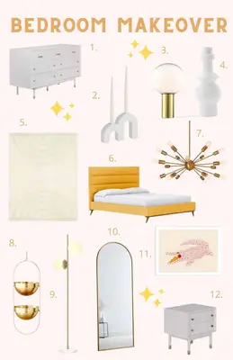 collage of different items in the room