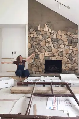 Mandi's Fireplace and Media Center Makeover