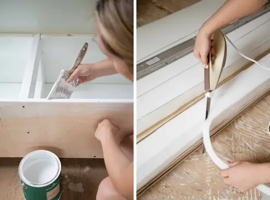 How I Built a Channel Tufted Storage Banquette