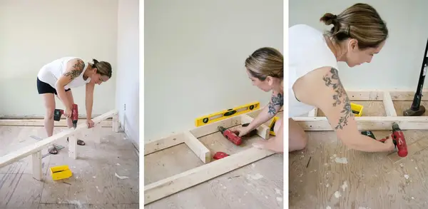 How I Built a Channel Tufted Storage Banquette