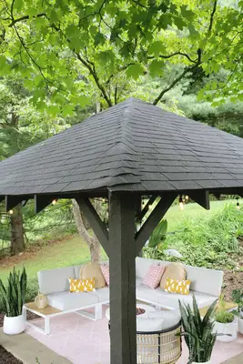painted shingle pavilion roof