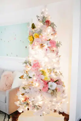 Arbre de Noël floral