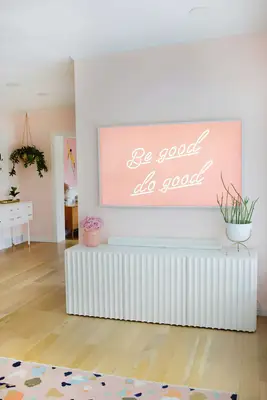 fluted console table