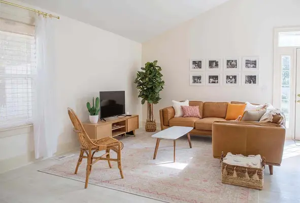 Holiday House Living Room Before & After