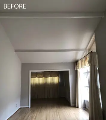 DIY Paneled Ceiling (How to Cover Popcorn Ceilings)