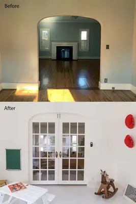 Holiday House Playroom Before & After