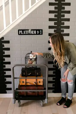 Platform 9 3/4 Inspired Accent Wall