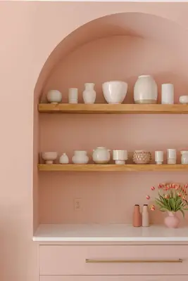 Built-in Buffet With Arched Opening