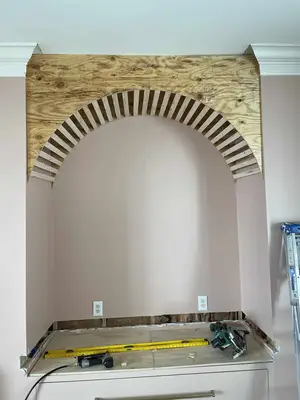Built-in Buffet With Arched Opening