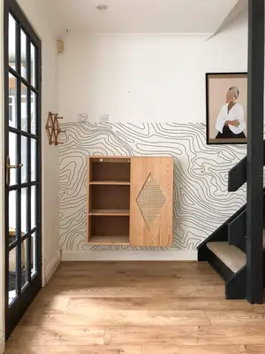 IVAR cabinet with cane webbing