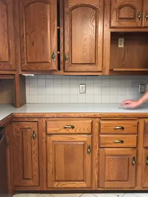 brown kitchen cabinets