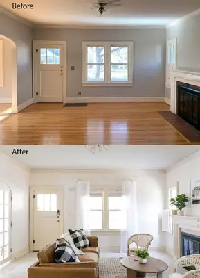 Holiday House Formal Living Room Before & After