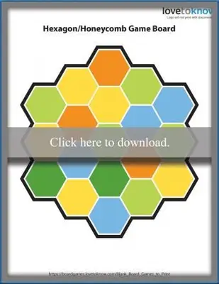 Plateau de jeu hexagonal vierge