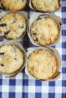 Lavendel blåbær muffins
