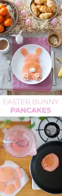 Easter Bunny Brunch + Pink Pancakes!
