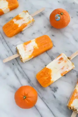 Make Your Own Healthy Mandarin Orange Cream Popsicles