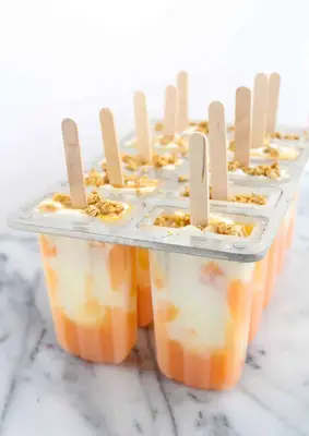 Make Your Own Healthy Mandarin Orange Cream Popsicles
