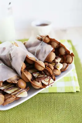 Waffles de bulle au chocolat