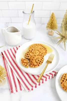 Spiced Gingerbread Waffles